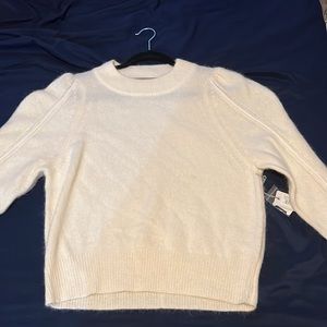 Brochure Walker,  Cream Lombard Crew Sweater.